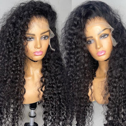 Deep Wave T Part Frontal Wig Human Hair Headgear